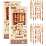 Letnerny - capybara lot de 12 stylos a bille effa�ables capybara - stylo a bille effa�able - avec bille ...