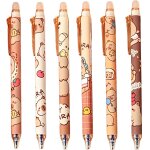 Letnerny - capybara lot de 6 stylos a bille effa�ables 0, 5 mm motif animaux de dessin anim� cadeau pour ...