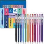 Letnerny - frixion lot de 12 stylos a bille a pointe de 07 a 0, 7 mm d'encre gel effaable