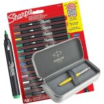 Letnerny - marqueurs cratifs en acrylique avec stylo parker jotter et trousse en mtal ensemble de papeterie ...