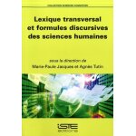 Lexique transversal et formules discursives des sciences humaines
