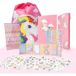 Licorne jouet pour fille 6 7 8 9 10 11 12 ans, cadeau de papeterie pour filles, comprennent trousse et ...