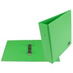 Liderpapel classeur 2 anneaux ronds 230x210x62mm carton rembord� pvc - vert pistache