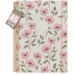 Life planner beige 2025 / 2026, agenda a5 a spiralesorganiseur compact & elgant, planning scolaire & ...
