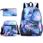 Lilo et stitch stitch sac a dos sac a bandouli�re + trousse a crayons noir etudiant cartable ensemble ...