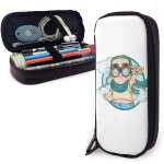 Little pilot trousse a crayons en cuir durable avec fermeture eclair pour fournitures scolaires et de ...
