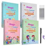 Livre magique r�utilisable pour enfants, 4 livres / ensembles, pour ecrire des chiffres et des lettres ...