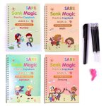 Livre magique r�utilisable pour enfants, 4 livres / ensembles, pour ecrire des chiffres et des lettres ...
