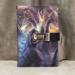 Livre de mot de passe a5 r�tro cr�atif avec serrure, journal intime epaissi, cr�atif, bloc - notes etudiant, ...