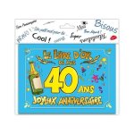 Livre d'or anniversaire 40 ans