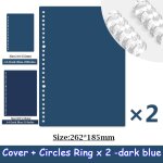 Livre de reliure color en plastique transparent, anneau en spirale, couverture en pp, papeterie mignonne, ...