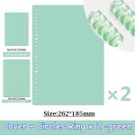 Livre de reliure color en plastique transparent, anneau en spirale, couverture en pp, papeterie mignonne, ...