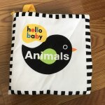 Livre en tissu 3d hello baby animals, puzzle multifonctionnel, jouet amusant et lavable, 18x18cm