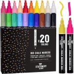 Loc - stylo craie pour tableau noir effacable, marqueur craie effacable(lot de 20), feutre craie effaable ...