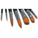 Loranka - 7 toray artist's brushes - pointed / cat's tongue - for acrylic and watercolour painting