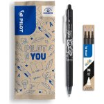 Lot de 1 frixion ball clicker + 1 set de 3 recharges - stylo rtractable effaable a encre thermosensible ...