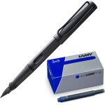 Lot de 1 stylo plume safari a plume moyenne ombr� et 1 lot de 3 cartouches d'encre t10 dans un carton ...