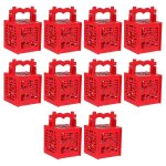 Lot de 10 botes a bonbons en bois pour cadeaux de mariage
