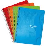 Lot de 10 cahiers a spirale (une marque de ) - 17x22 cm - 100 pages grands carreaux - papier blanc 70 ...
