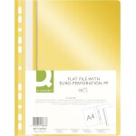 Lot de 10 classeurs en plastique a4 jaune / agrafeuse perfore avec bande d'tiquetage / couverture transparen ...