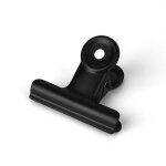 Lot de 10 mini - clips a charni�re en m�tal noir, petits trombones a charni�re, pinces a reliure en m�tal, ...