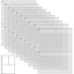 Lot de 10 pochettes pour classeur avec pochettes en forme d'arbre - format a4 - 4 trous - pour le rangement ...