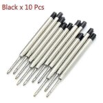 Lot de 10 recharges pour stylo a bille parker style - pointe moyenne de 1, 0 mm, encre bleue pour une ...