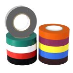 Lot de 10 rouleaux de ruban adh�sif isolant, multicolore, 15 mm x 20 m, en pvc, ignifuge, r�sistant aux ...