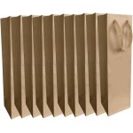 Lot de 10 sacs en papier kraft ecru sans fentre pour 1 magnum de vin