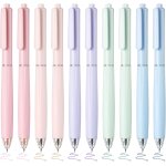 Lot de 10 stylos a encre gel de couleur rtractables a schage rapide, pointe fine st de 0, 5 mm, ecriture ...