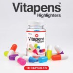 Lot de 10 surligneurs vitapens en boite glules