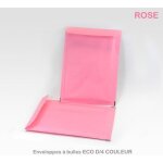 Lot de 100 enveloppes a bulles eco d / 4 rose format 180x260 mm