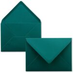 Lot de 100 enveloppes a lettre - bleu ptrole - din c6 - 114 x 162 mm - enveloppes avec collage humide ...