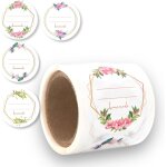 Lot de 100 etiquettes autocollantes de 5 cm de diam�tre etiquettes autocollantes pour etiqueter des bocaux ...