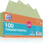Lot de 100 intercalaires perfor��s en carton vert 190 g / m?