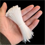 Lot de 100 petits attaches de cble transparentes en nylon autobloquantes pour la maison, le bureau, ...