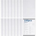 Lot de 100 pochettes perforées a4 en plastique transparent robuste avec 11 trous pour classeurs a 2 / ... Lot de 100 pochettes perforées a4 en plastique transparent robuste avec 11 trous pour classeurs a 2 / ...