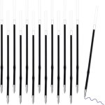 Lot de 100 recharges de stylos r�tractables de 0, 7 mm, pour stylos a bille gel, longueur 107 mm, bleu ...