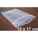 Lot de 1000 sachets plastiques zip 120x170 mm