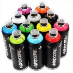 Lot de 12 bombes de peinture - hardcore mtn - 400ml