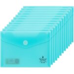 Lot de 12 enveloppes en plastique bleu pastel - packs chemises en plastique, fermeture velcro, pour classement ... Lot de 12 enveloppes en plastique bleu pastel - packs chemises en plastique, fermeture velcro, pour classement ...