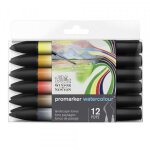 Lot de 12 feutres promarker watercolour tons floraux winsor et newton