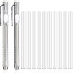 Lot de 12 gommes m�caniques r�tractables, 2 gommes de style stylo avec 10 recharges de gommes de rechange, ...