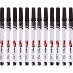 Lot de 12 marqueur permanent, feutres ind�l�biles noirs, marqueur pointe fine 1 mm r�sistant a l'eau ...