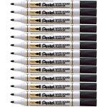 Lot de 12 mw85 - a marqueurs effa�ables pour tableau blanc pointe conique moyenne encre noire