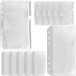 Lot de 12 pochettes de format a6, poche a fermeture eclair, sac de rangement a 3 poches, deux types, ...