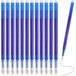 Lot de 12 recharges d'encre gel effaables compatibles avec les stylos pilot frixion, encre bleue, pointe ...
