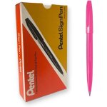 Lot de 12 s520 sign pen stylo feutre a pointe fibre fine rose