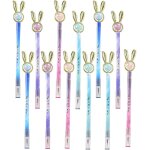 Lot de 12 stylos a encre gel lapin mignons stylos a encre gel lapin nouveaut stylo a bille pour enfants, ...