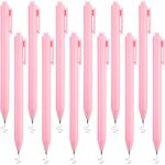 Lot de 12 stylos a encre gel rtractables, jolis stylos a encre gel rose lisse et noire a pointe fine ...